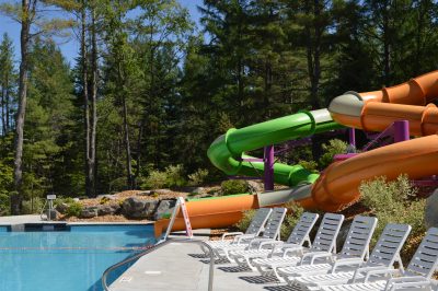 Side View of the Waterslides